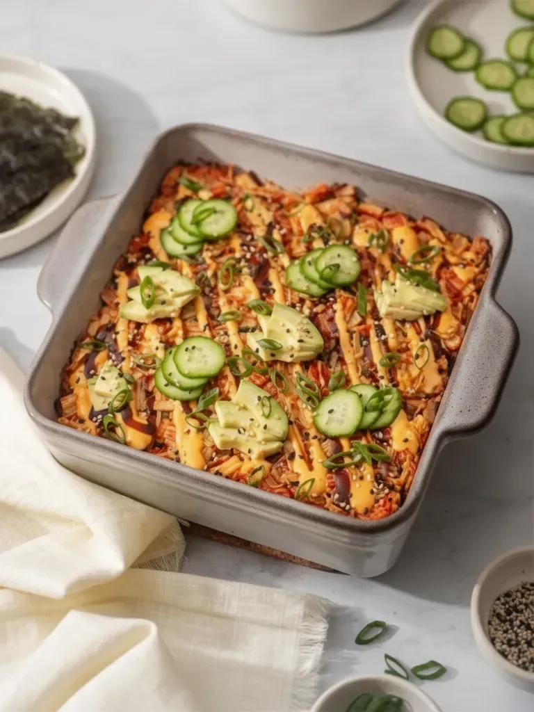 Deconstructed California Roll Sushi Bake