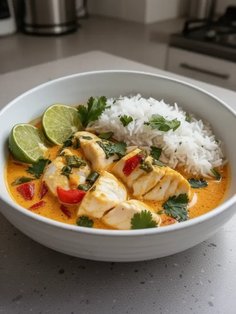 Easy Coconut Lime Fish Curry with Jasmine Rice: An Incredible 7-Step Recipe