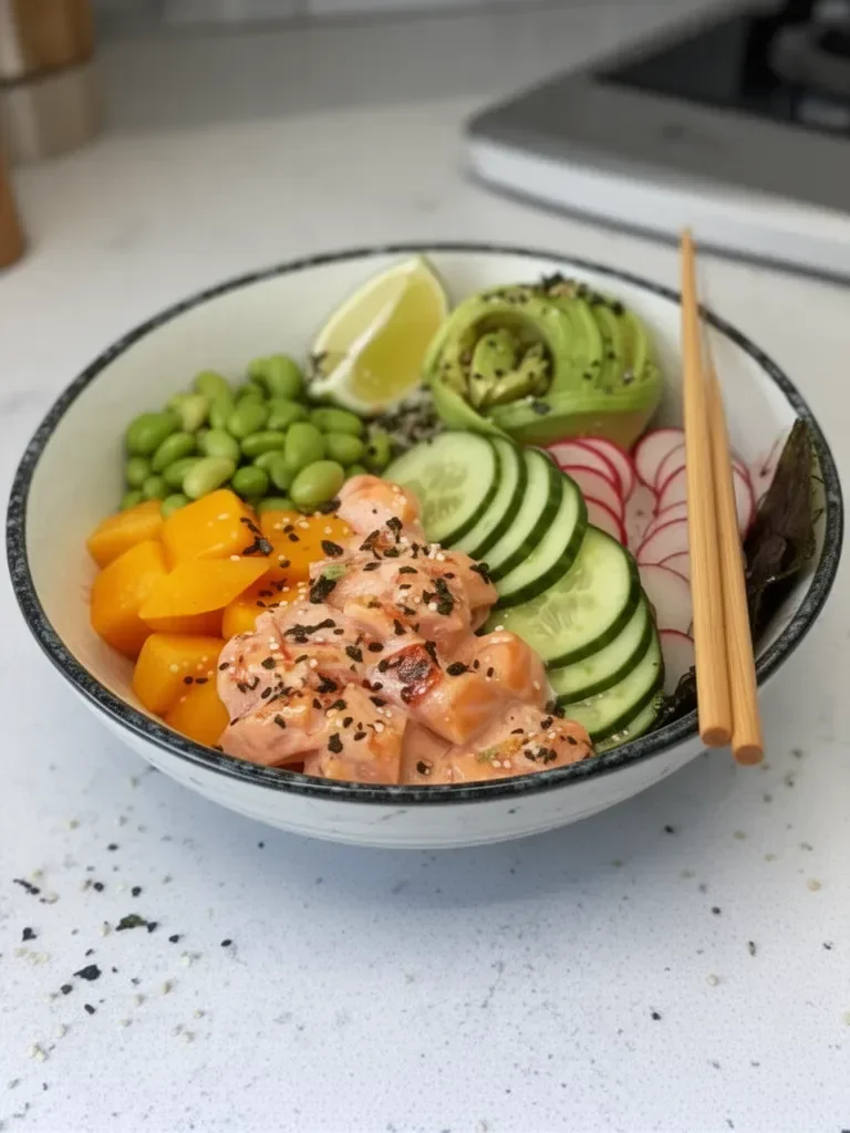 Easy Spicy Salmon Poke Bowl
