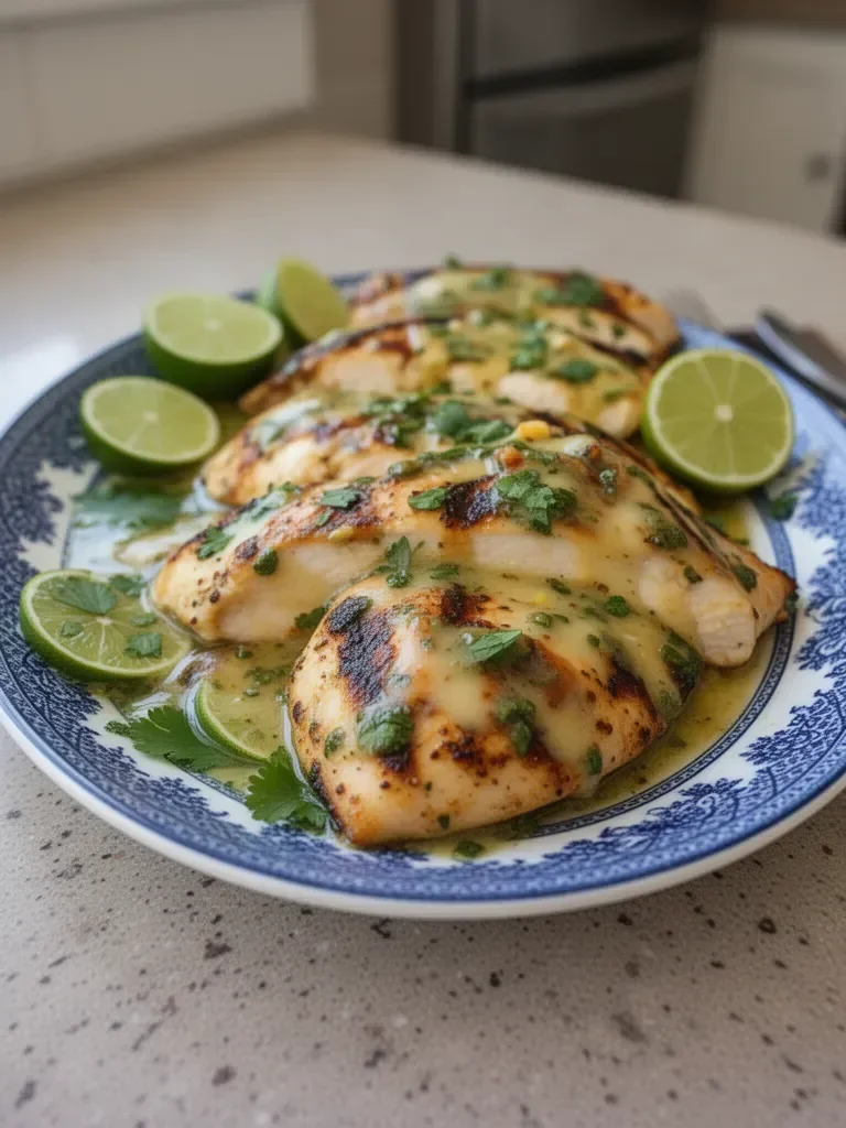 Grilled Salsa Verde Pepper Jack Chicken