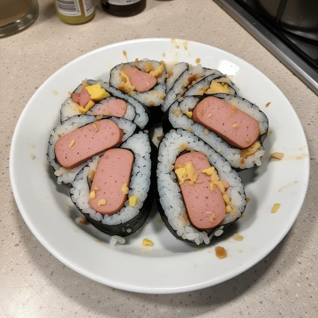Hawaiian Spam Musubi made with sushi rice and Spam