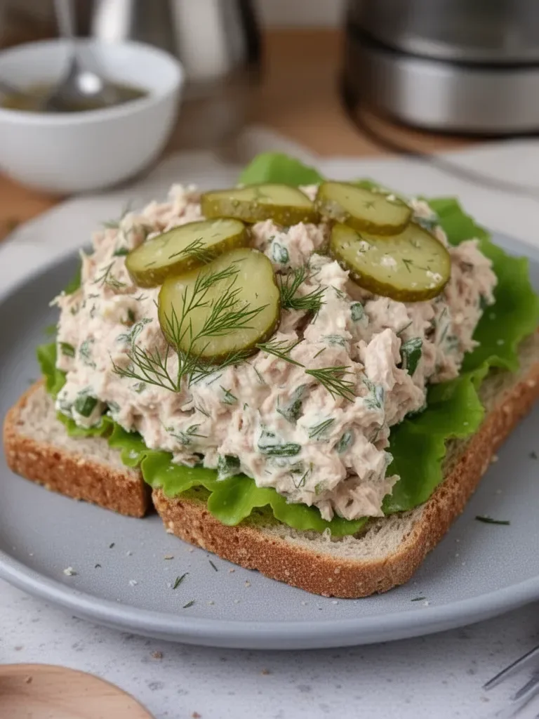 Healthy Greek Yogurt Dill Pickle Tuna Salad