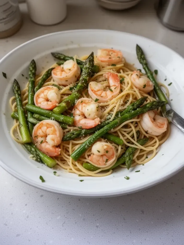 Healthy Shrimp and Asparagus Pasta