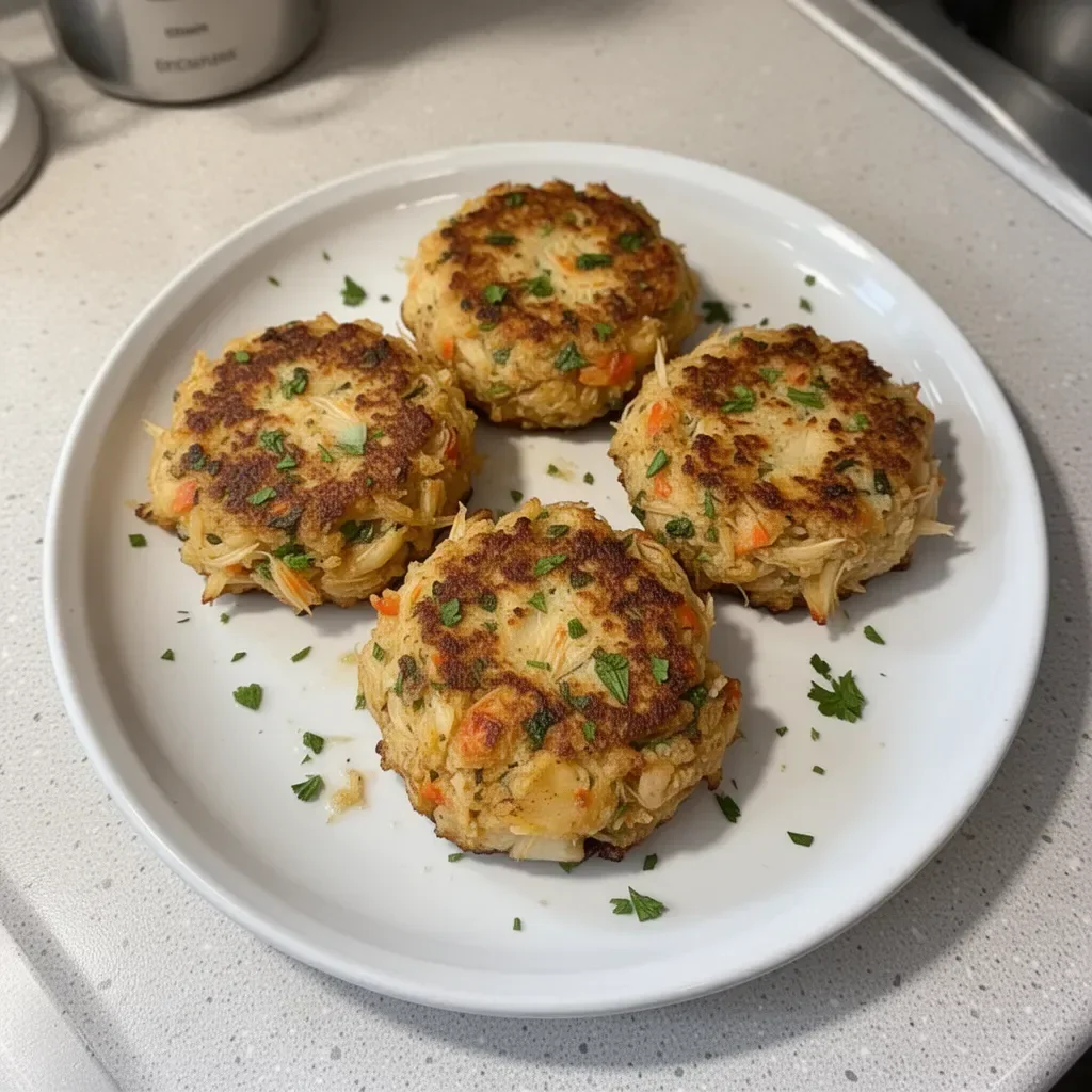 Delicious homemade crab cakes served on a plate