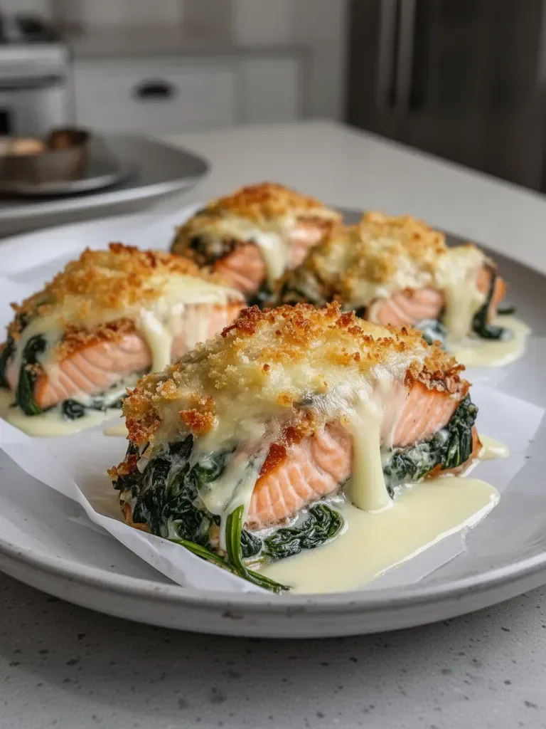 Irresistible Baked Salmon with Spinach and Mozzarella Bliss Awaits You!