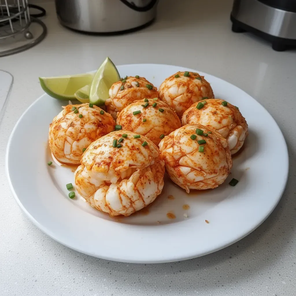 Plate of irresistible crab bombs ready to be served as appetizers