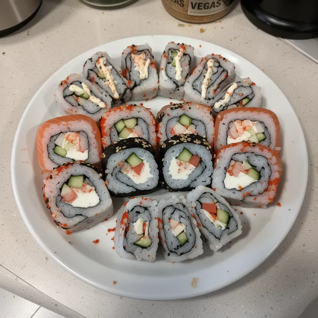 Delicious Las Vegas Roll Sushi with fresh ingredients and vibrant presentation