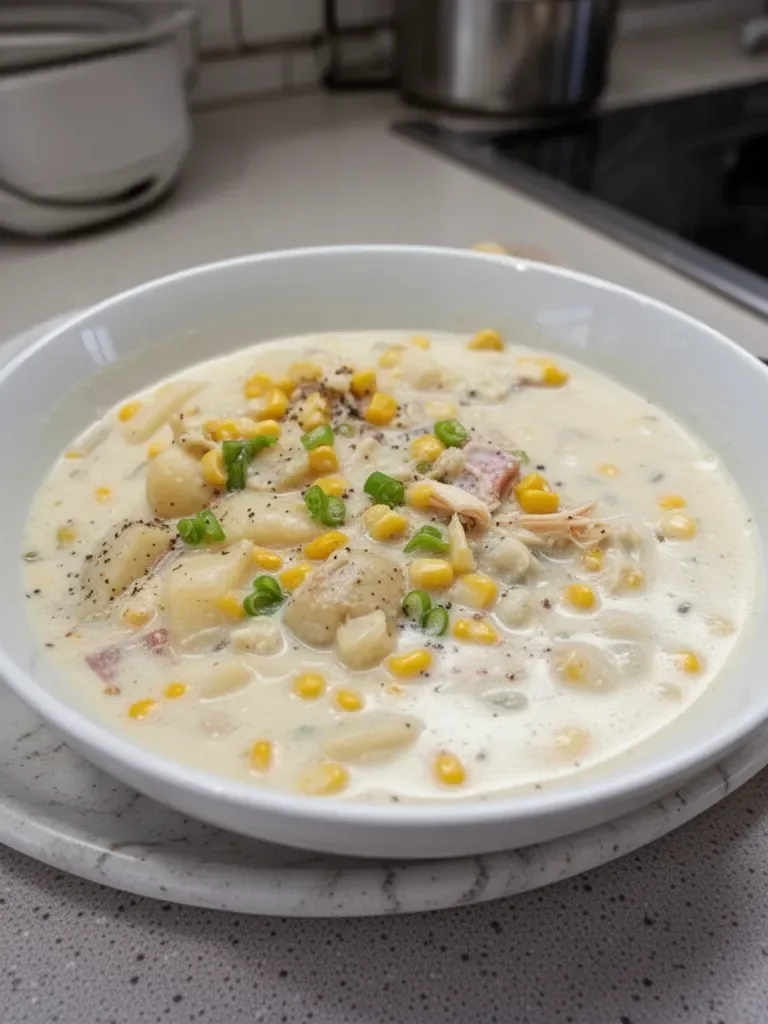 One Pot Crab and Corn Chowder