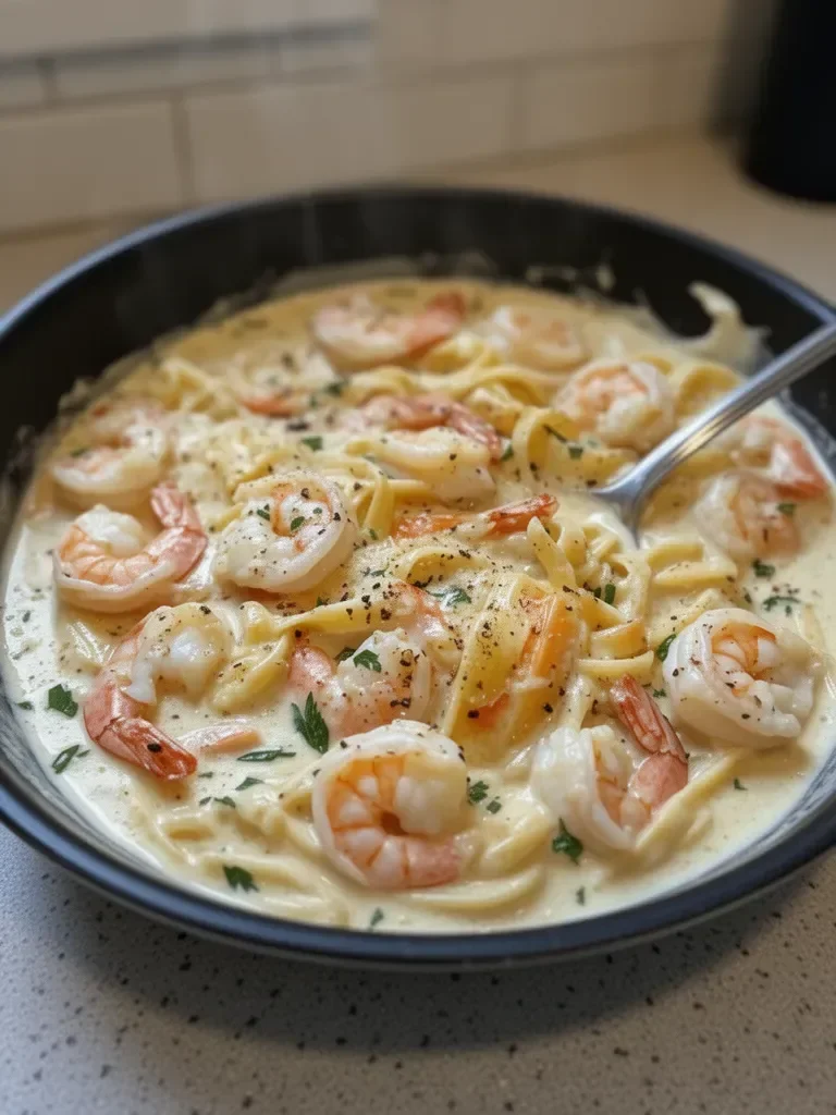 One-Pot Shrimp and Crab Alfredo