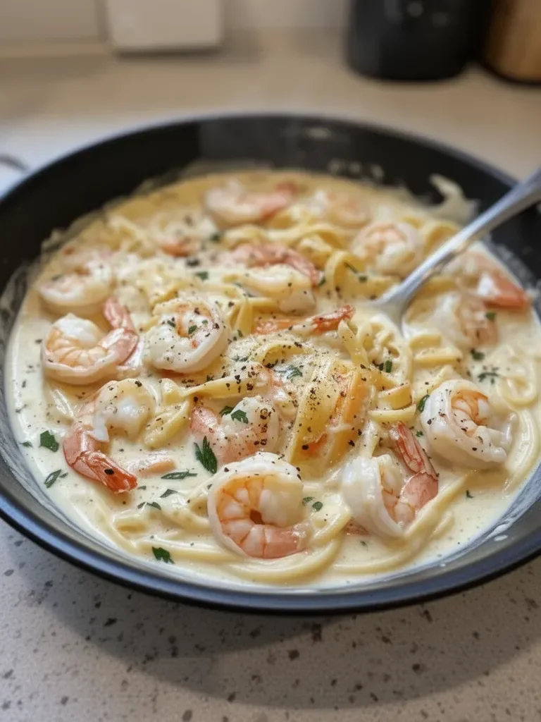 One-Pot Shrimp and Crab Alfredo