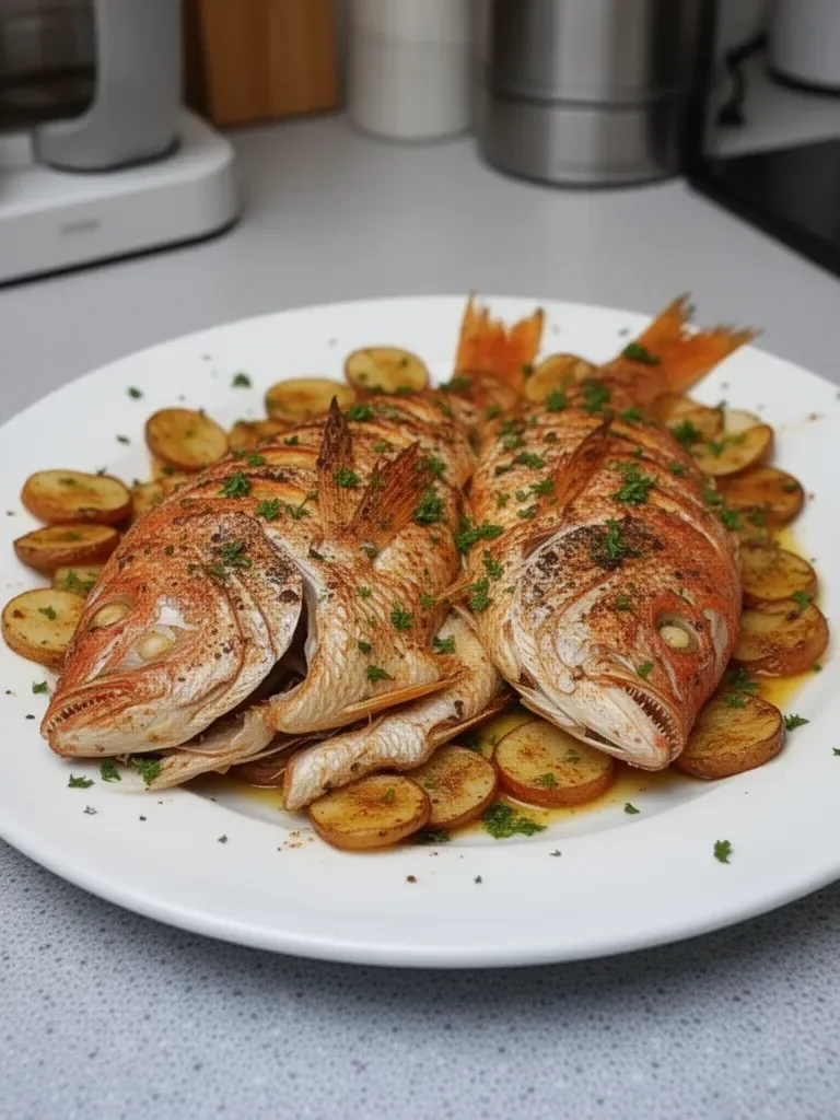 Oven Baked Whole Yellowtail Snapper