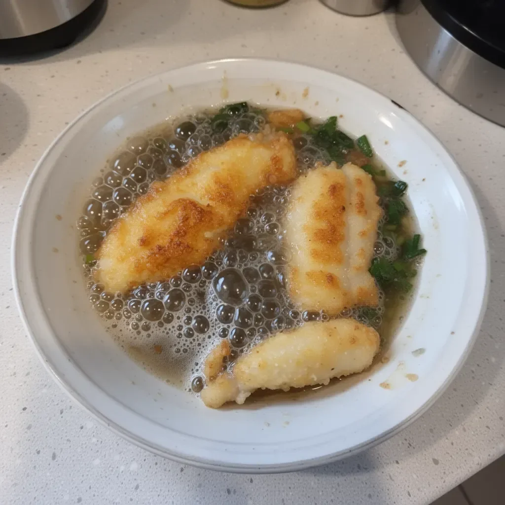 Delicious perfectly fried cod served with lemon and tartar sauce