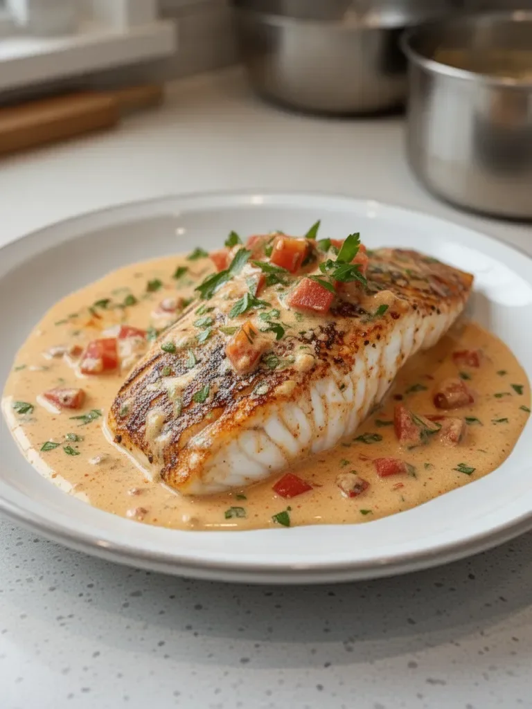 Red Snapper with Creamy Creole Sauce