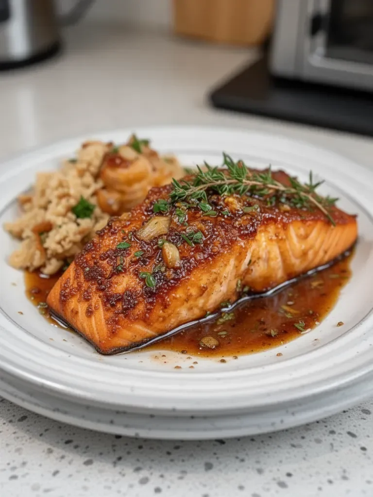 Salmon with Brown Sugar Garlic Glaze