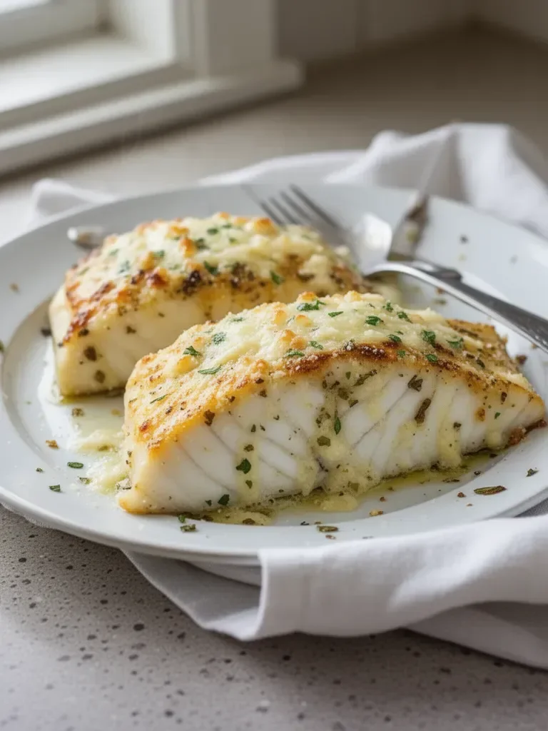 Savory Garlic Parmesan Baked Halibut That'll Wow You