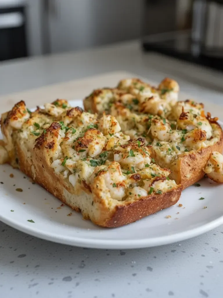 Seafood Garlic Bread