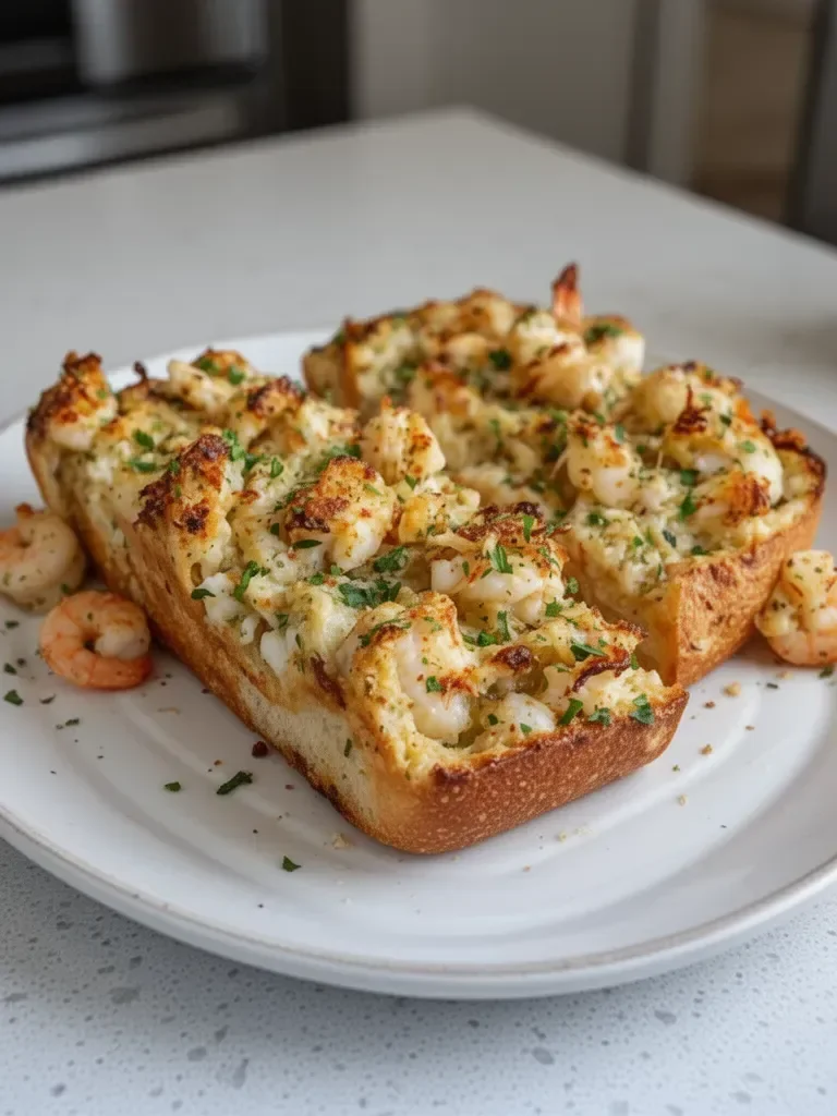 Seafood Garlic Bread