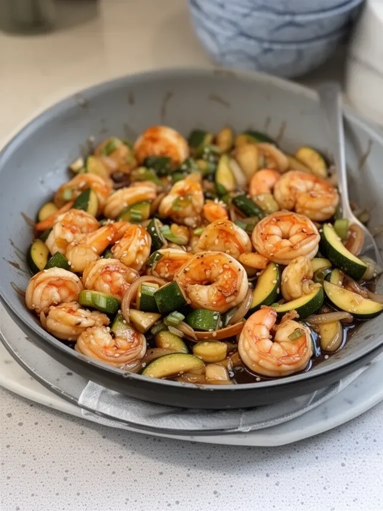Shrimp and Zucchini Stir Fry with Homemade Teriyaki
