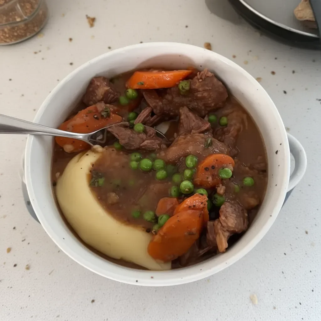 Delicious slow-cooker beef stew with vegetables and hearty broth.