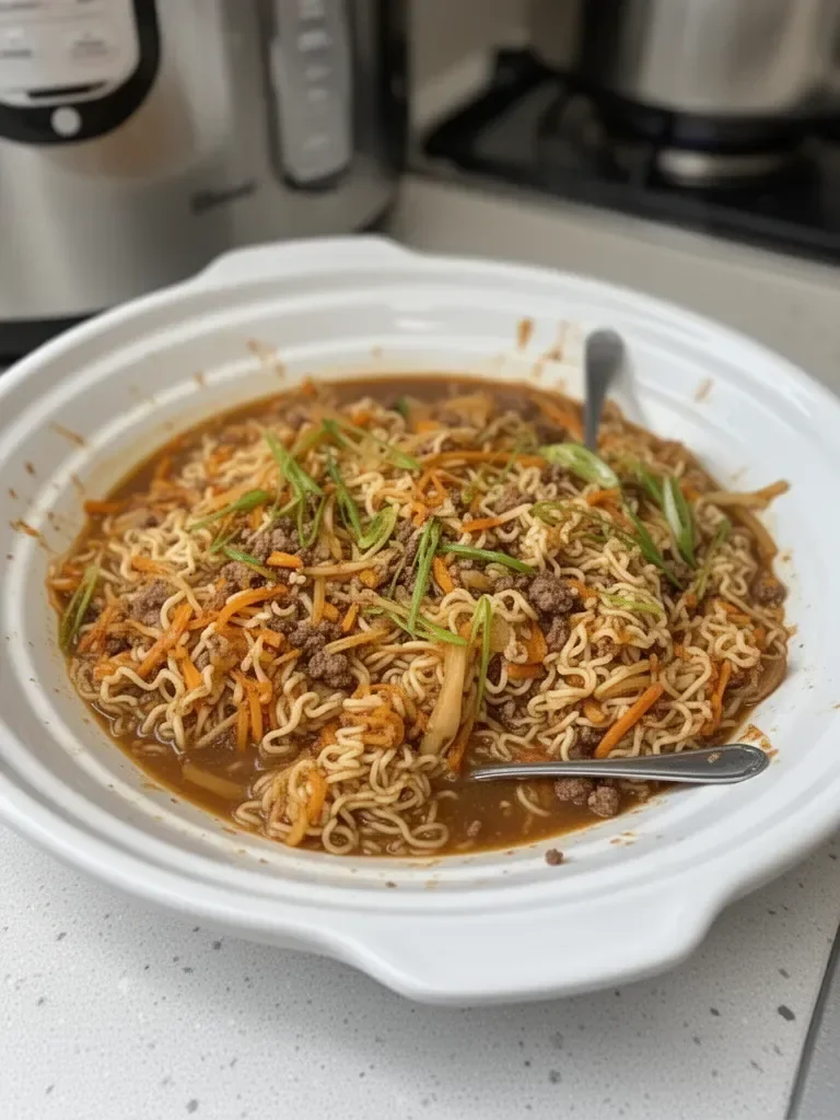 Slow Cooker Ramen Noodles