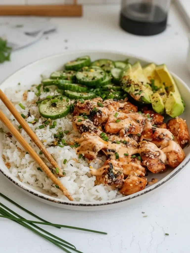 Spicy Salmon Bowls with Coconut Rice