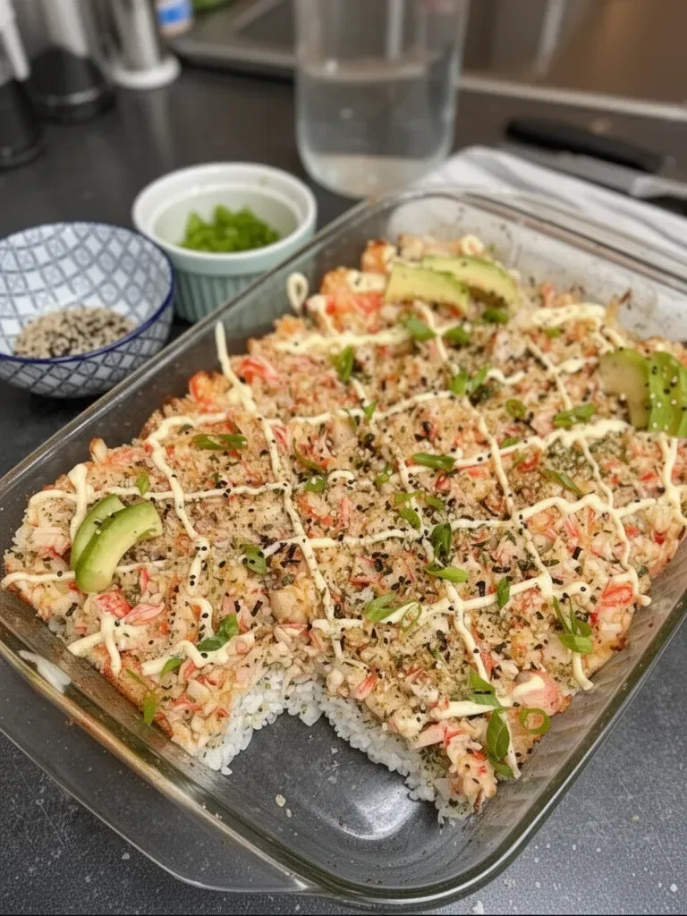 Sushi Bake Recipe Imitation Crab (Sushi Casserole)
