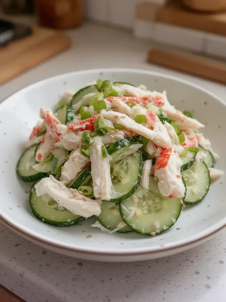 Tasty Cucumber Salad with Crab Meat