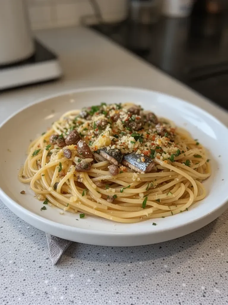 Zesty Garlic Sardine Pasta (Dinner in 20 Minutes!)