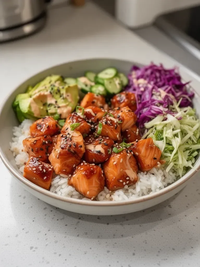 Asian Salmon Rice Bowl