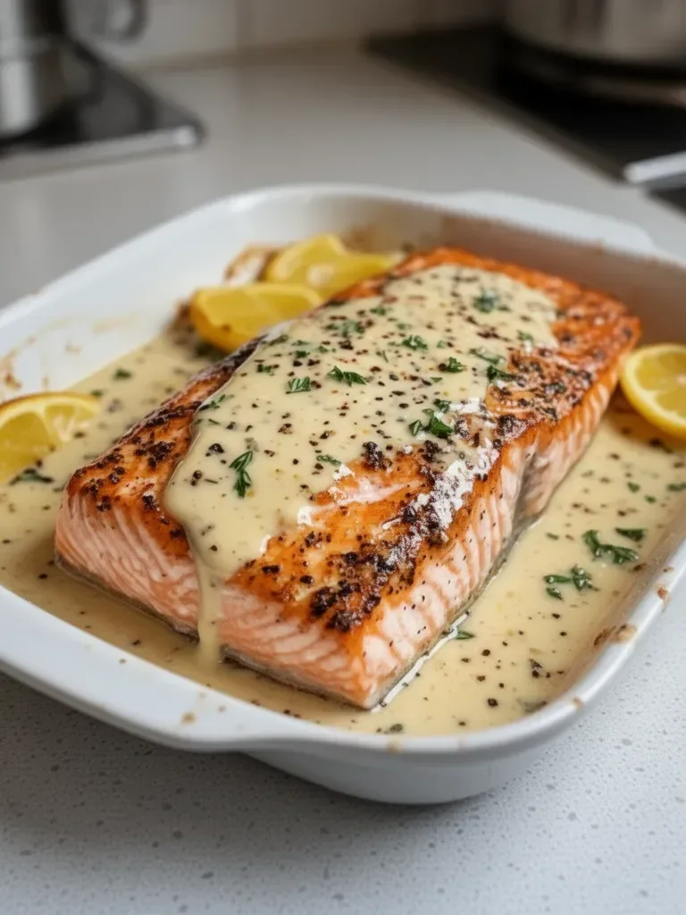 Baked Boursin Salmon