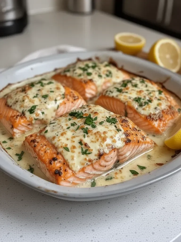 Baked Boursin Salmon