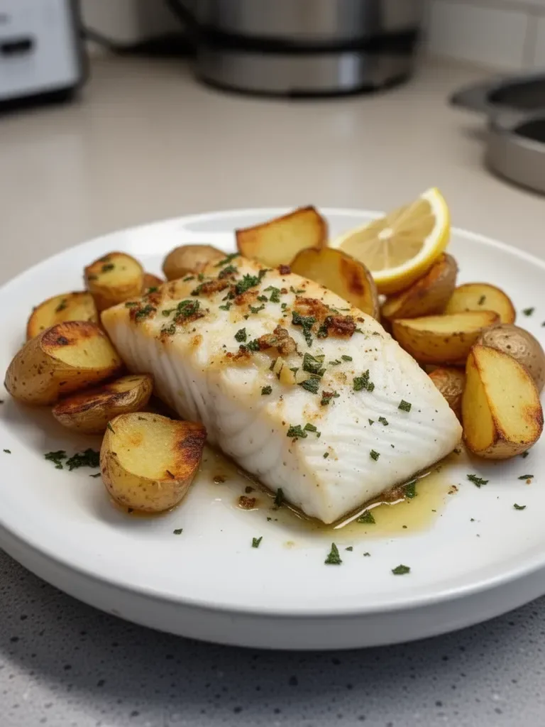 Baked Halibut with Potatoes