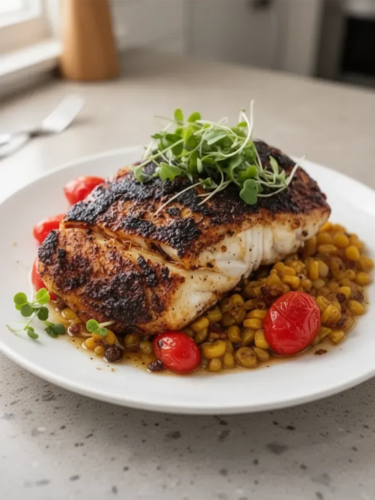 Blackened Halibut