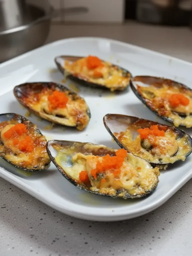 Cheese-Mayo Baked Mussels