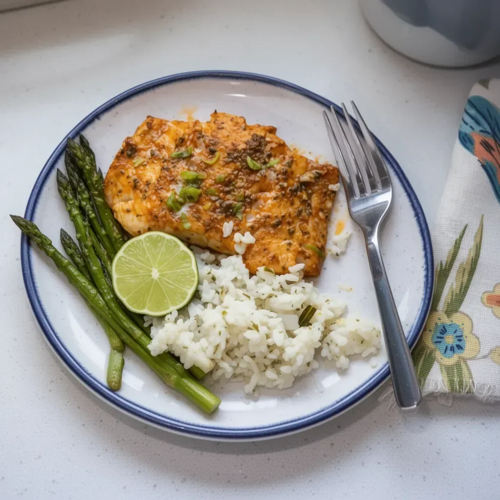 Delicious Chili Lime Baked Cod with fresh ingredients and vibrant flavors.
