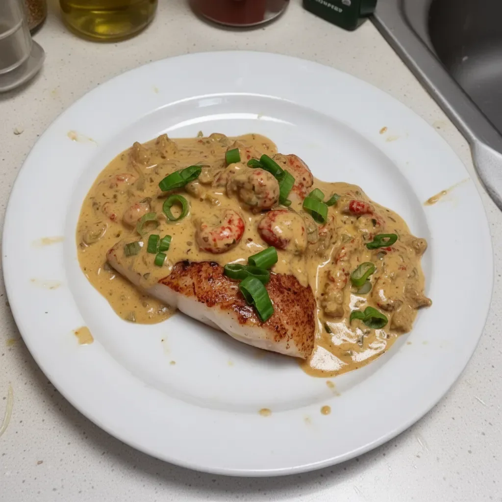 Delicious crawfish cream sauce served over pasta garnished with herbs