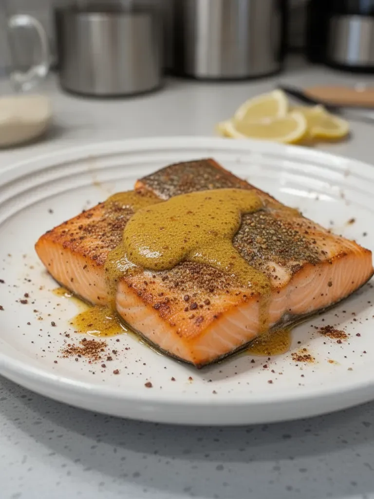 Crispy Salmon with Spiced Butter