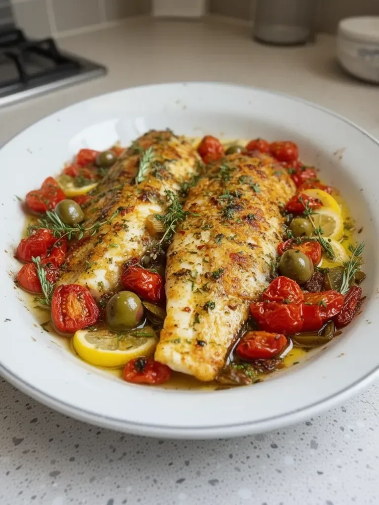 Easy Mediterranean Baked Fish Recipe - Flavorful & Quick