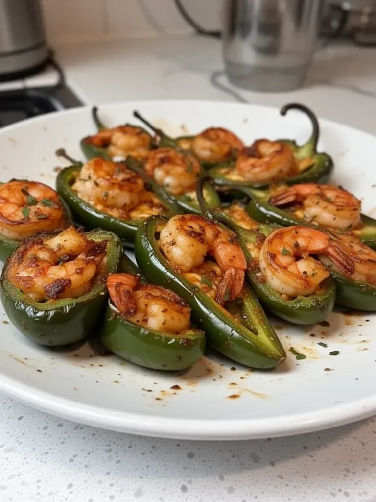 Fiery Cajun Shrimp Stuffed Jalapeños