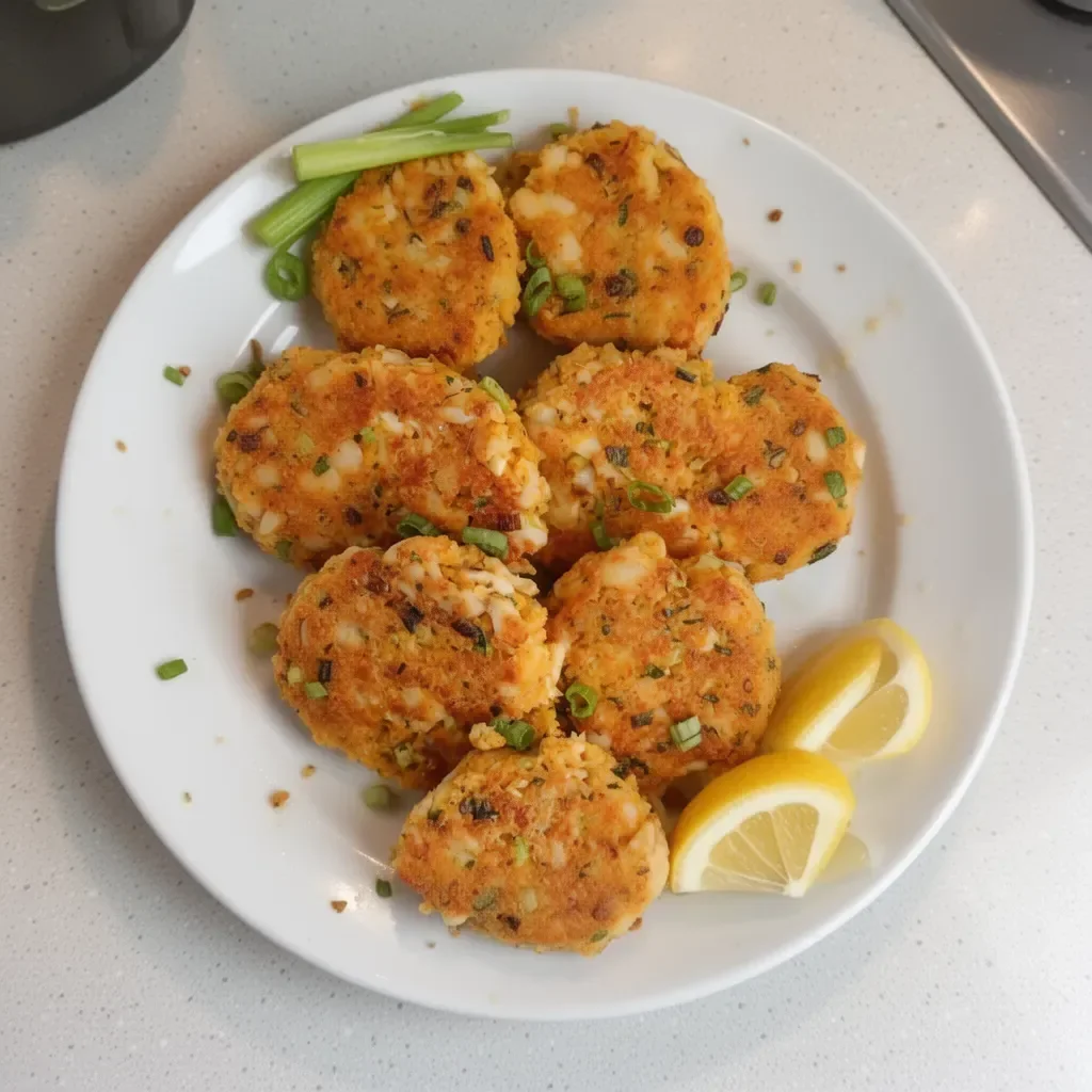 Homemade fish cakes served with a side of dipping sauce.