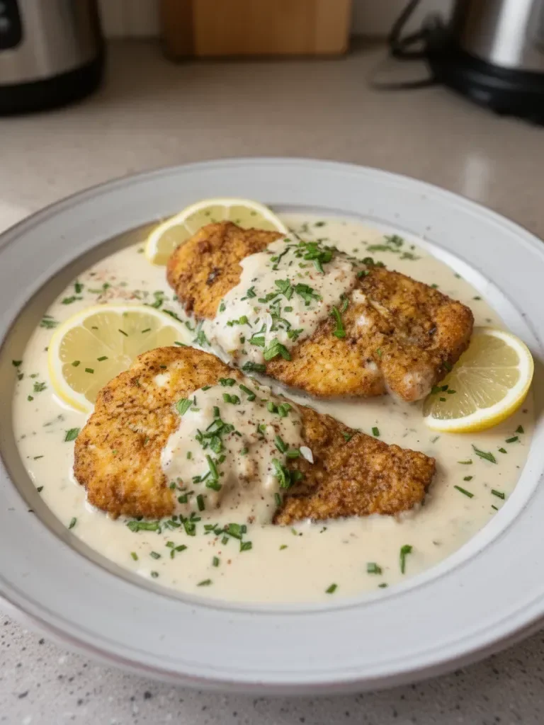 Haddock in Lemon Garlic Cream Sauce