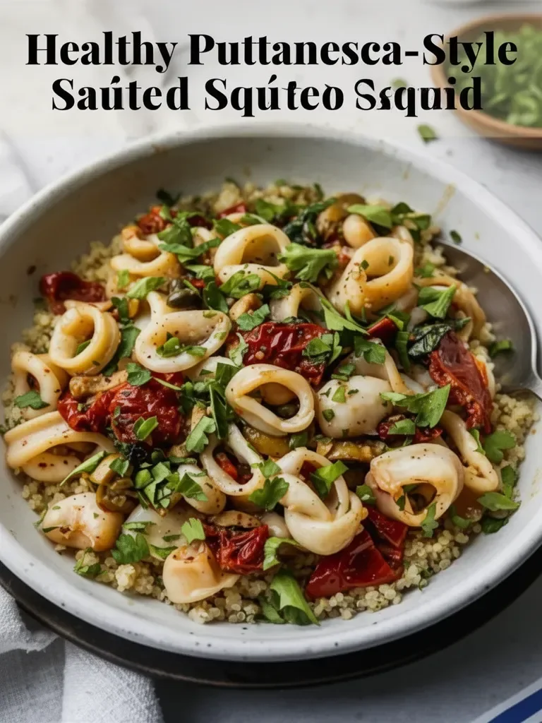 Healthy Puttanesca-Style Sautéed Squid