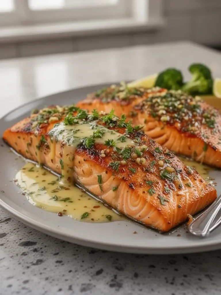 Honey-Lime Garlic Butter Baked Salmon