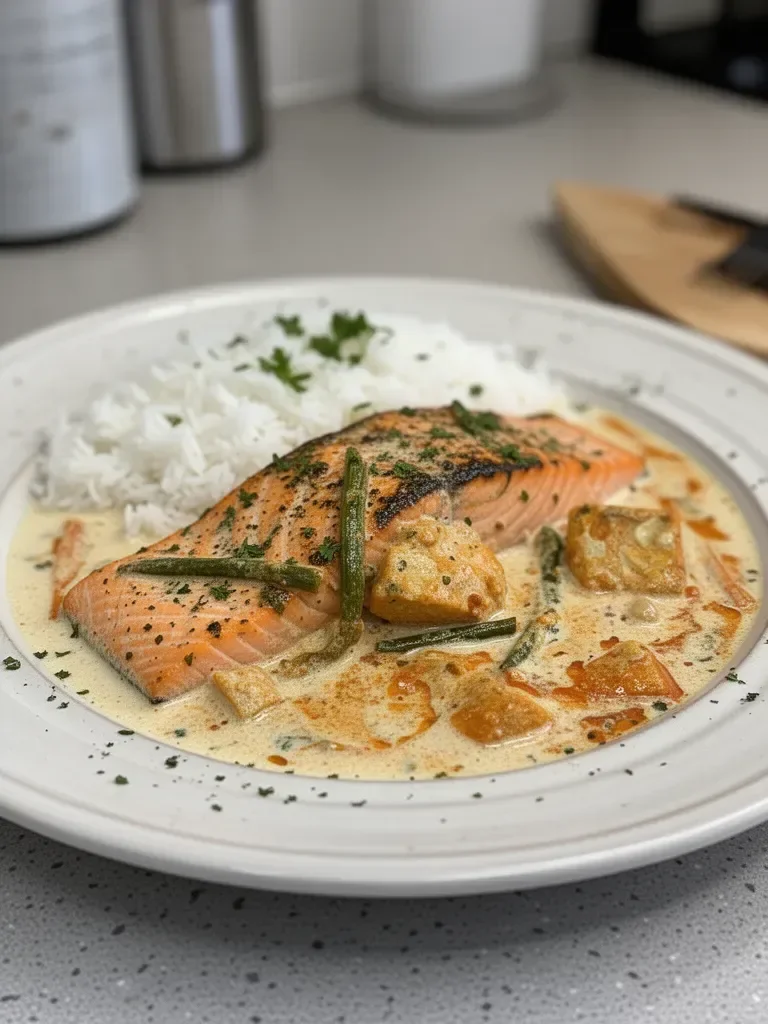 Indian-Style Salmon Curry with Coconut Milk