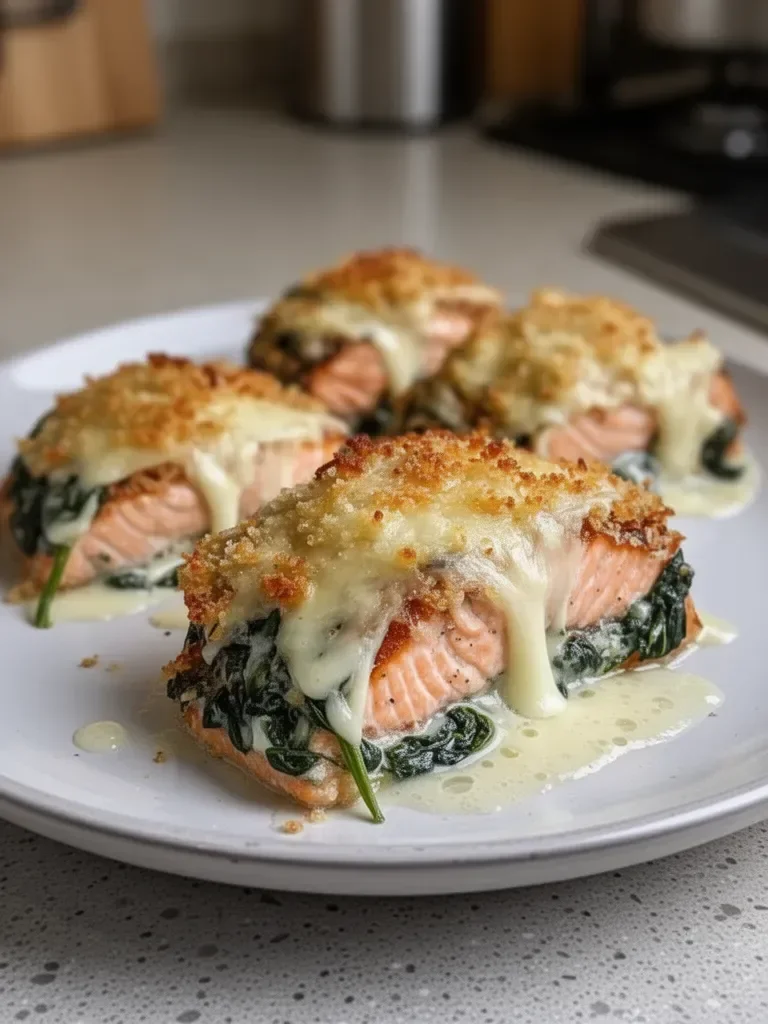 Irresistible Baked Salmon with Spinach and Mozzarella Bliss Awaits You!