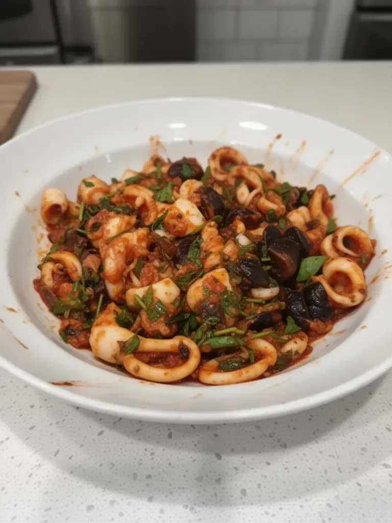 Keto Garlic Squid