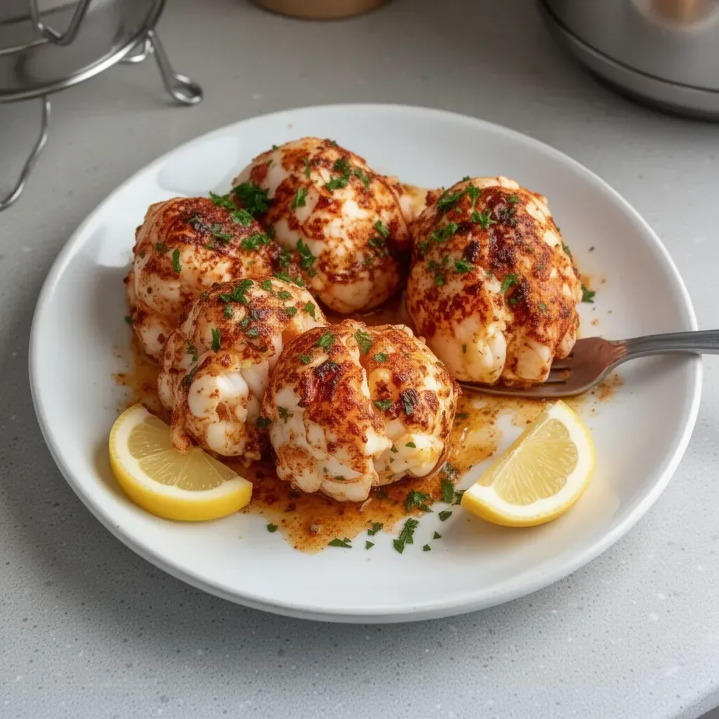 Delicious Lobster and Crab Butter Bombs ready to enjoy.