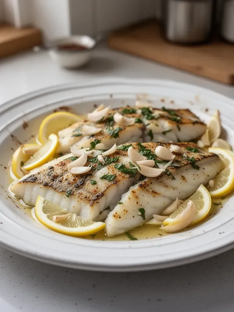 Mediterranean Baked Cod with Lemon and Garlic
