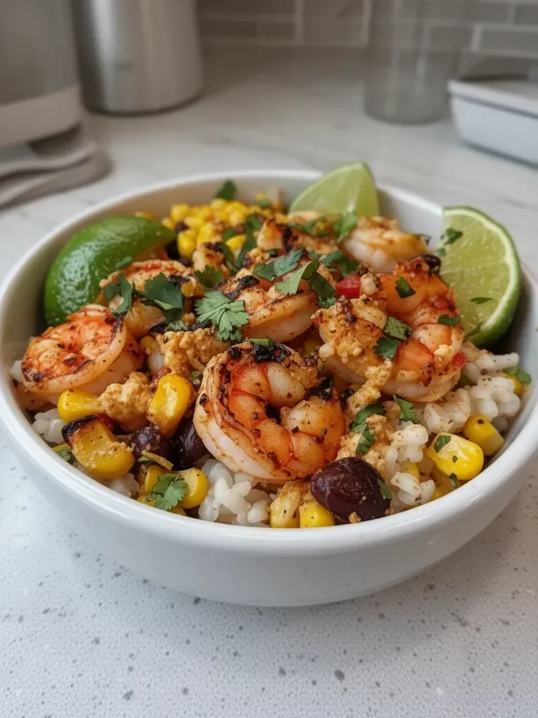 Mexican Street Corn Shrimp Bowls