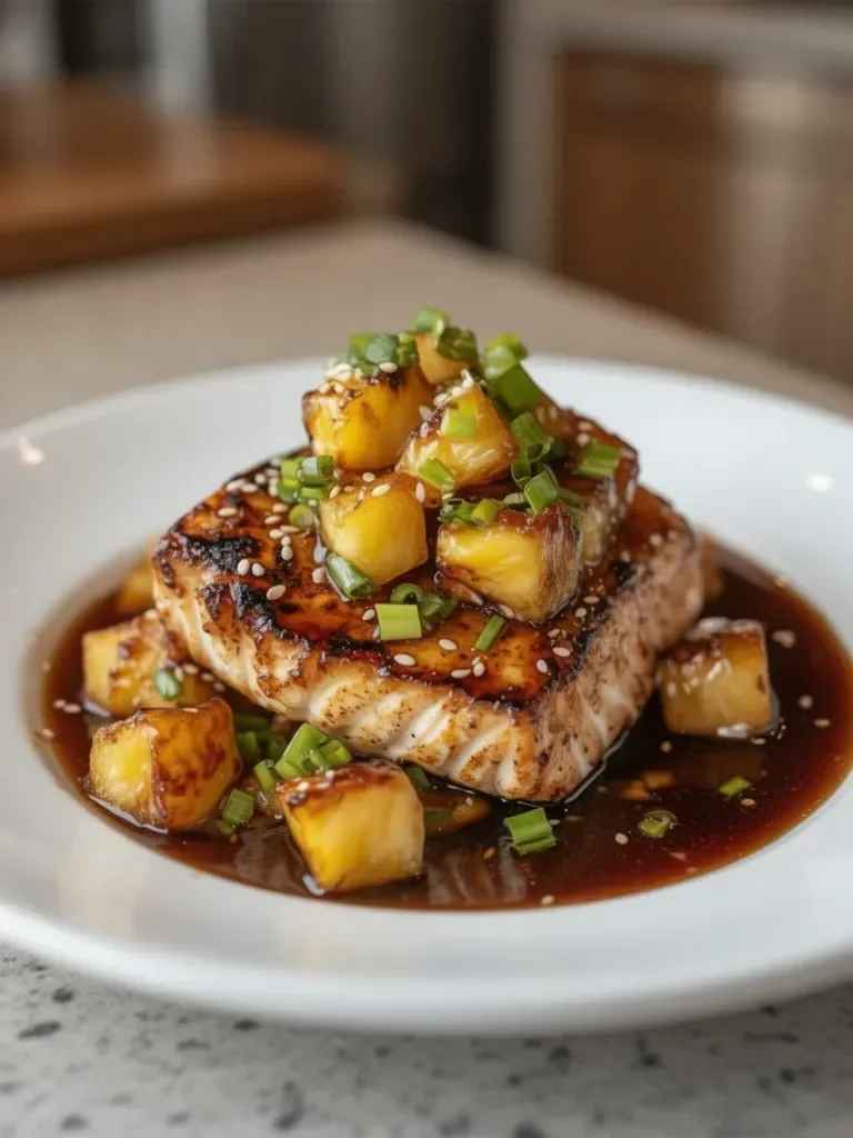Pan-Seared Mahi Mahi with Pineapple Teriyaki Glaze
